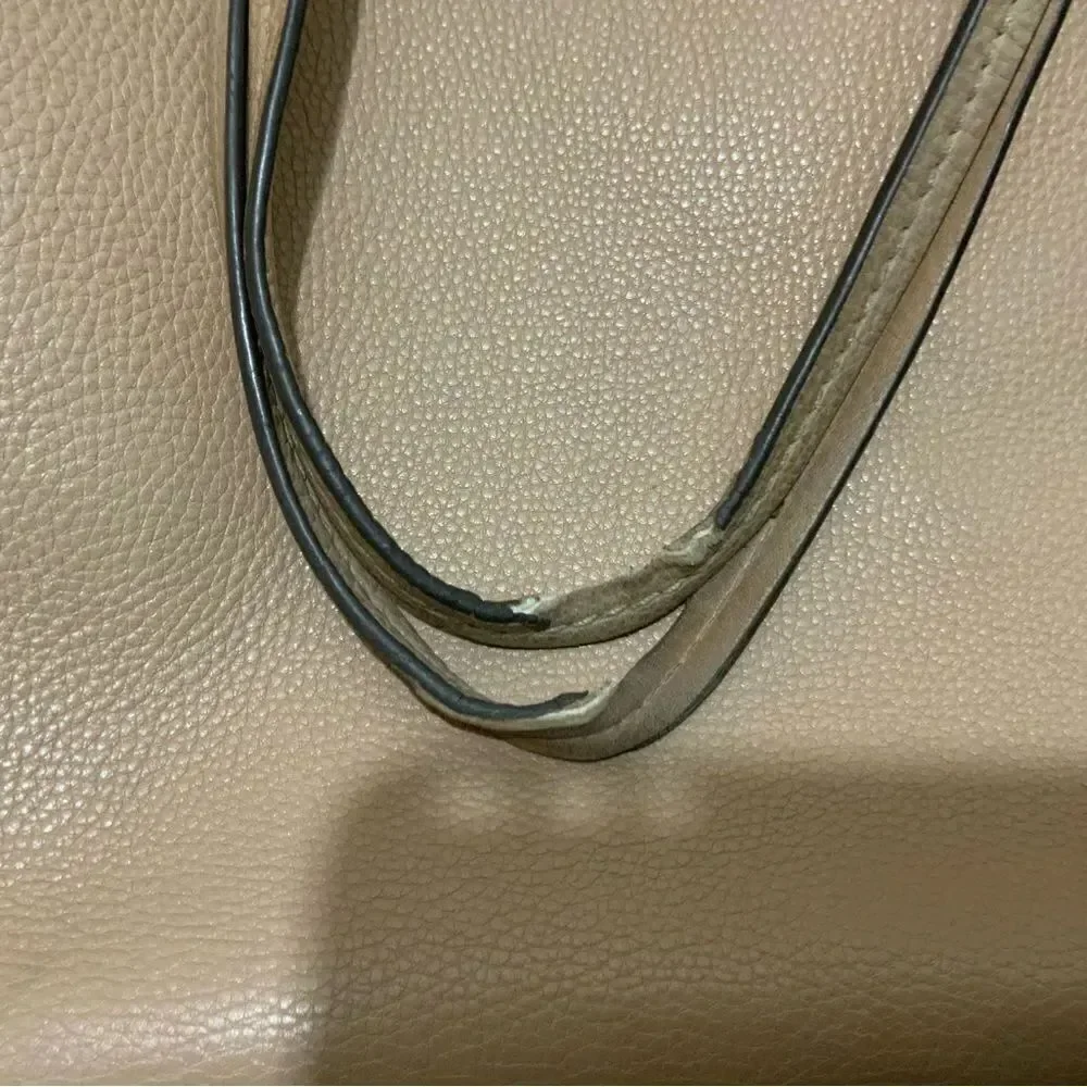 Tory Burch Mcgraw pebbled leather tote bag/purse in pale rose